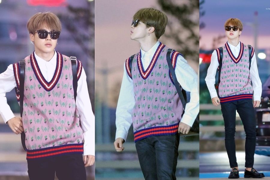 Jimin-Gucci-waistcoat-and-loafers