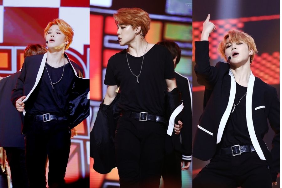 Jimin-white-trimmed-black-blazer